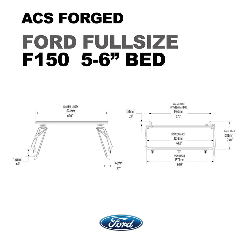 Leitner ACS FORGED Bed Rack for FORD TRUCKS