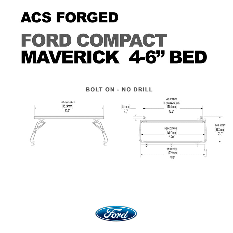 Leitner ACS FORGED Bed Rack for FORD TRUCKS