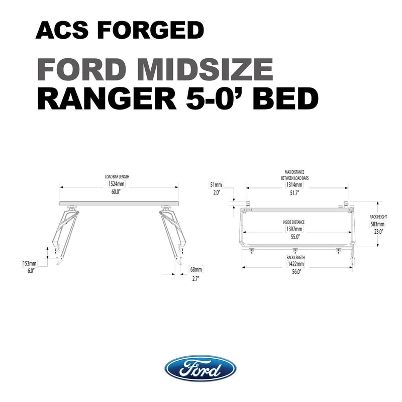 Leitner ACS FORGED Bed Rack for FORD TRUCKS