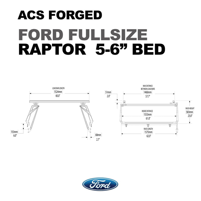 Leitner ACS FORGED Bed Rack for FORD TRUCKS