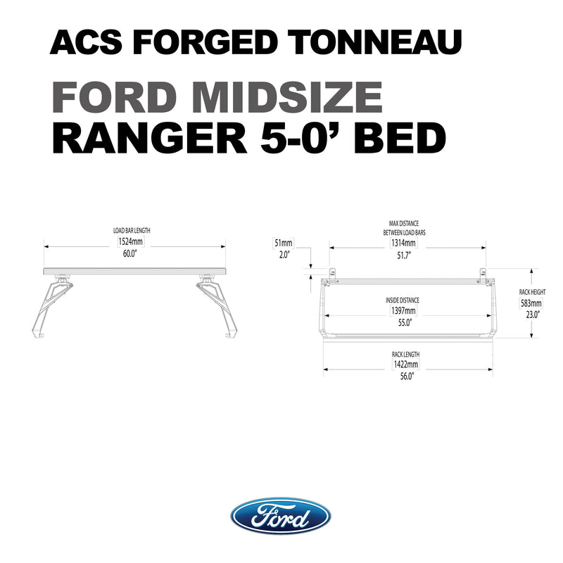 Leitner ACS FORGED TONNEAU - RACK ONLY - Ford