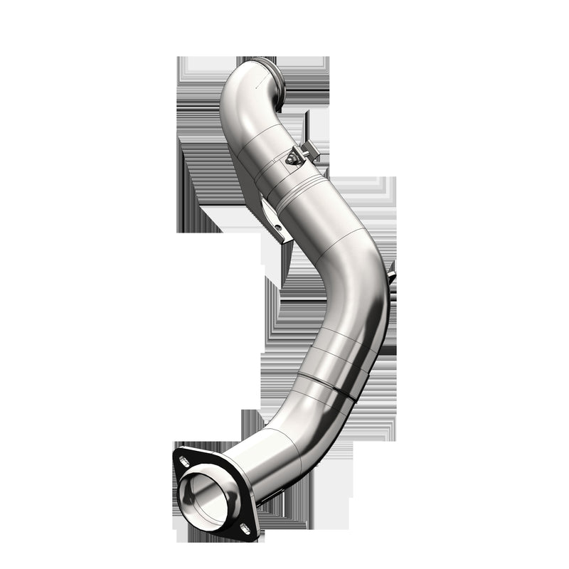 MBRP Armor Plus 4 Inch Turbo Down Pipe T409 Stainless | 2015-2016 Ford 6.7L Powerstroke Non Cab and Chassis Only EO D-763-1