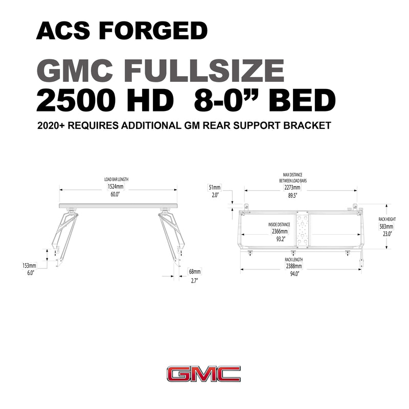 Leitner ACS FORGED Bed Rack for GMC TRUCKS