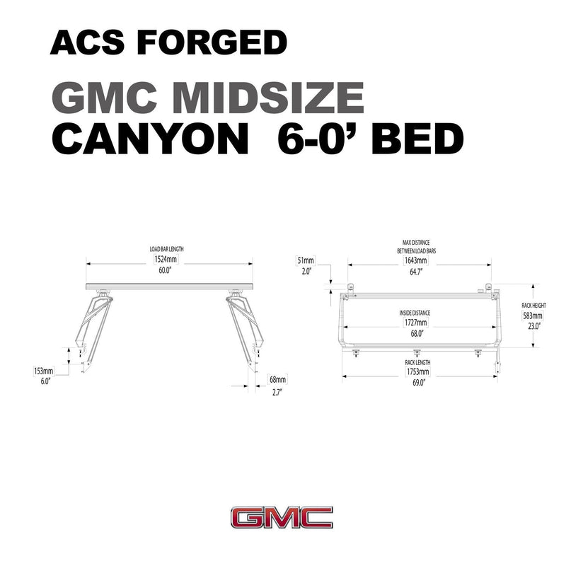 Leitner ACS FORGED Bed Rack for GMC TRUCKS