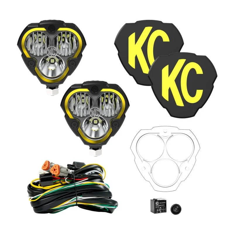 KC HiLites Flex Era 3 | 2-Light Master LED Light Pod Kit - Underland Offroad