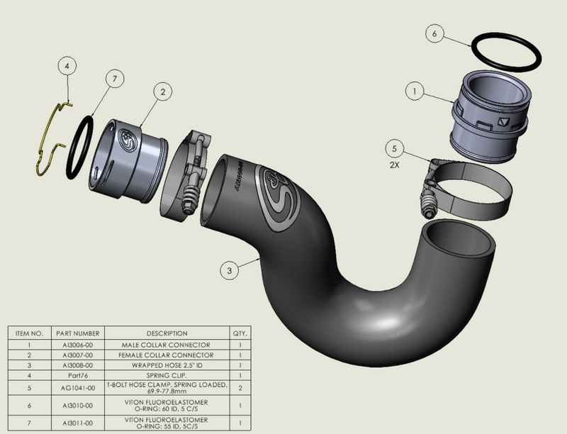 S&B Cold Side Intercooler Pipe | 2019-2022 Mercedes Sprinter 3.0L Diesel