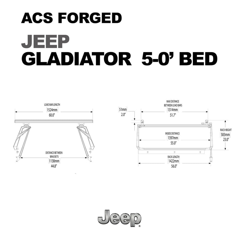 Leitner ACS FORGED Bed Rack for JEEP GLADIATOR