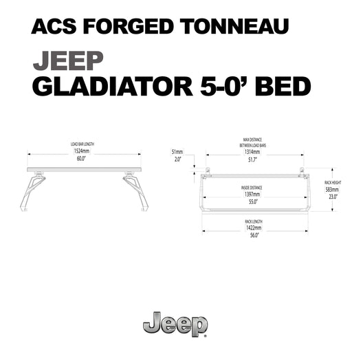 Leitner ACS FORGED TONNEAU - RACK ONLY - JEEP
