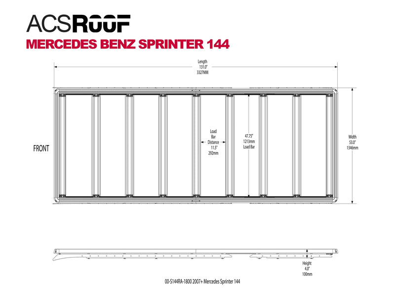 Leitner ACS ROOF for MERCEDES BENZ SPRINTER 144 | 2007+