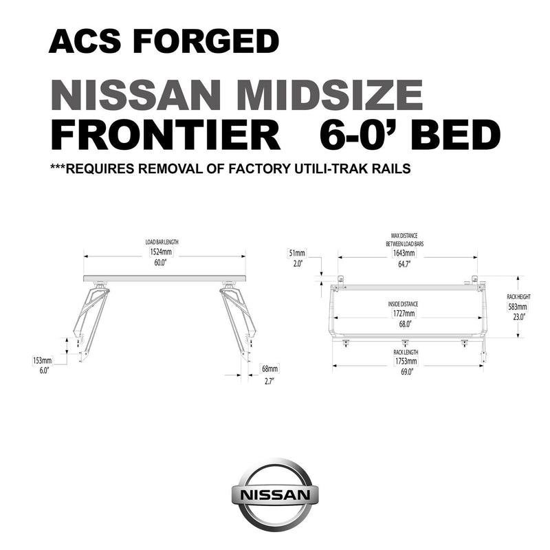 Leitner ACS FORGED Bed Rack for NISSAN TRUCKS