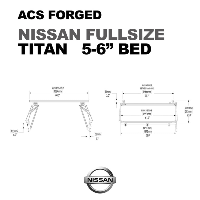 Leitner ACS FORGED Bed Rack for NISSAN TRUCKS