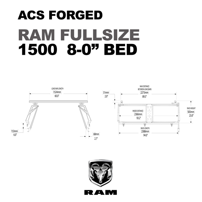 Leitner ACS FORGED Bed Rack for RAM TRUCKS
