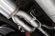 MBRP Armor Pro 3 Inch Cat Back Exhaust 2.5 Inch Dual Split Rear Exit with Quad 4 Inch OD Carbon Fiber Tips | 2019+ Silverado/Sierra 1500 (S50053CF)