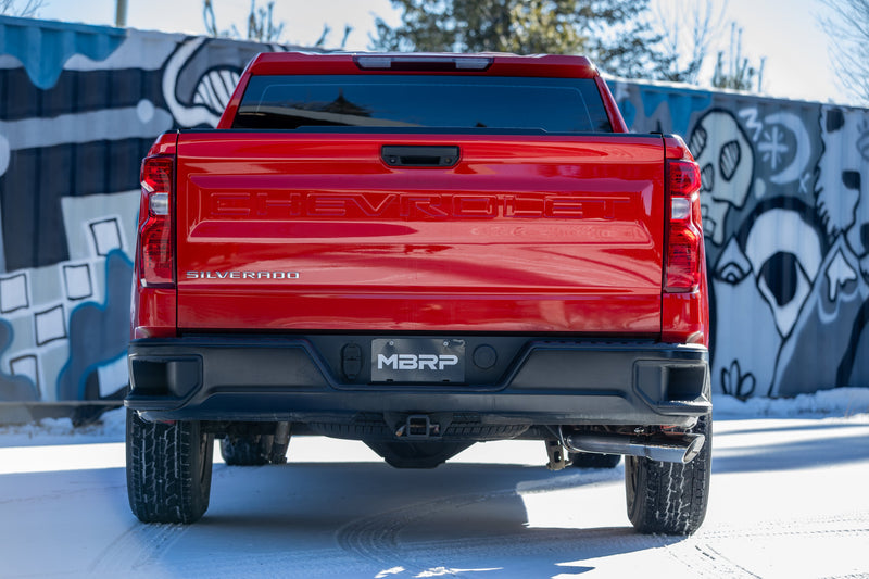 MBRP Armor Lite 3 Inch Cat Back Exhaust Single Side Exit Aluminized | 2019+ Silverado/Sierra 1500 2.7L