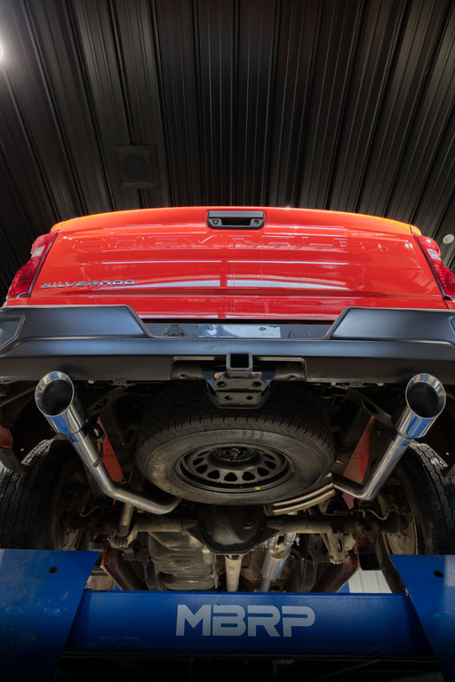 MBRP Armor Pro 3 Inch Cat Back Exhaust 2.5 Inch Dual Split Rear Exit T304 Stainless | 2019+ Silverado/Sierra 1500 2.7L