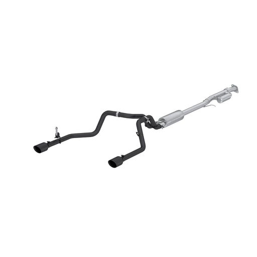 MBRP Armor BLK 3 Inch Cat Back Exhaust 2.5 Inch Dual Split Rear Exit Aluminized | 2019+ Silverado/Sierra 1500 2.7L