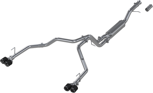 MBRP Armor Pro 3 Inch Cat Back Exhaust Dual Split Rear Exit T304 Stainless with Quad Carbon Fiber Tips | 2021+ Chevrolet/GMC Tahoe/Yukon