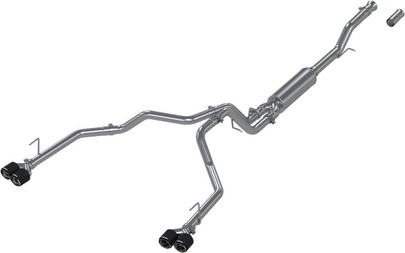 MBRP Armor Pro 3 Inch Cat Back Exhaust Dual Split Rear Exit T304 Stainless with Quad Carbon Fiber Tips | 2021+ Chevrolet/GMC Suburban/Yukon XL
