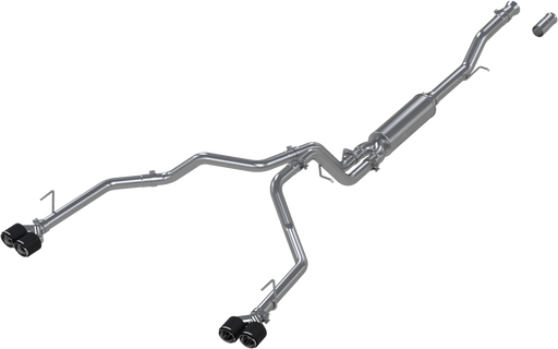 MBRP Armor Pro 3 Inch Cat Back Exhaust Dual Split Rear Exit T304 Stainless with Quad Carbon Fiber Tips | 2021+ Chevrolet/GMC Suburban/Yukon XL