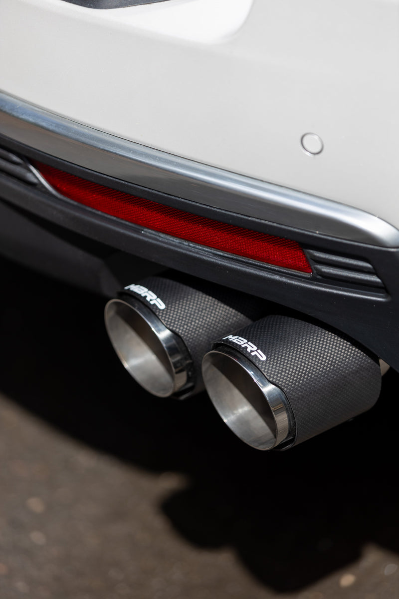 MBRP Armor Pro 3 Inch Cat Back Exhaust Dual Split Rear Exit T304 Stainless with Quad Carbon Fiber Tips | 2021+ Chevrolet/GMC Suburban/Yukon XL