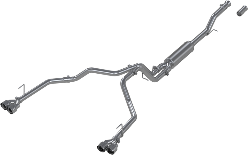 MBRP Armor Lite 3 Inch Cat Back Exhaust Dual Split Rear Exit Aluminized with Quad Tips | 2021+ Chevrolet/GMC Suburban/Yukon XL