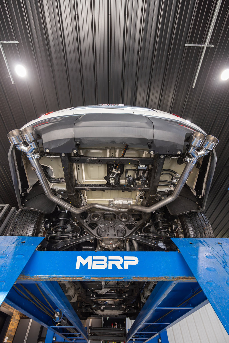 MBRP Armor Lite 3 Inch Cat Back Exhaust Dual Split Rear Exit Aluminized with Quad Tips | 2021+ Chevrolet/GMC Suburban/Yukon XL