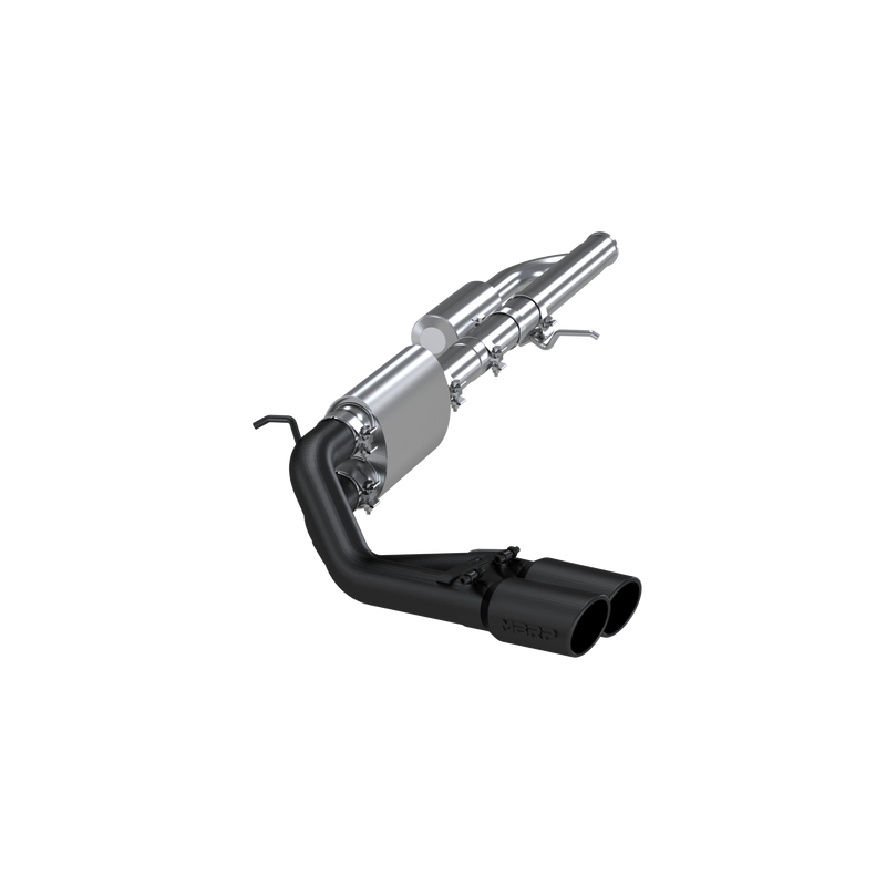 MBRP Armor BLK 3 Inch Cat Back Exhaust Pre-Axle Dual Outlet Black Coated | 2009-2018 Chevrolet/GMC Silverado/Sierra 1500