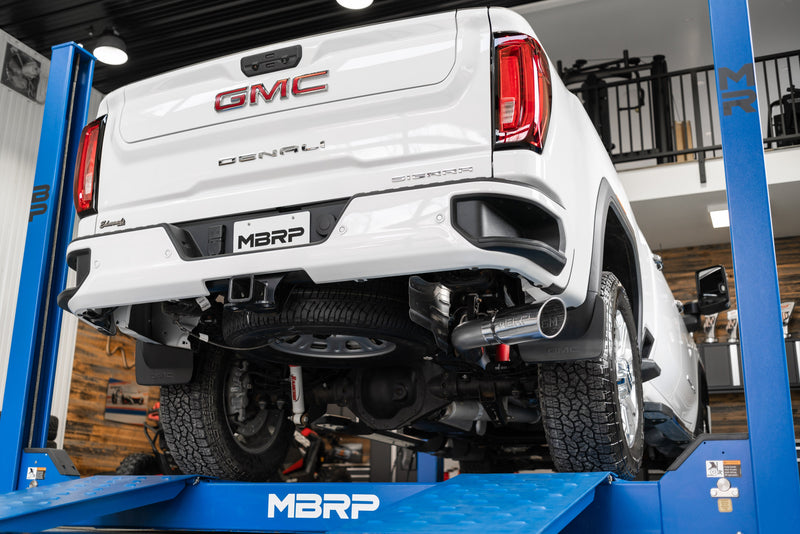 MBRP Armor Pro 4 Inch Cat Back Exhaust Single Side Exit | 2020+ Chevrolet/GMC Silverado/Sierra 2500/3500 HD 6.6L V8