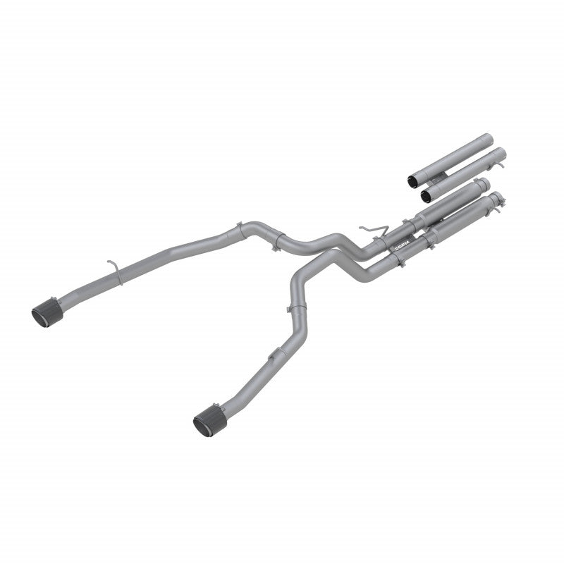 MBRP Armor Pro 3 Inch Cat Back Exhaust Dual Split Rear Exit T304 Stainless Carbon Fiber Tips Race Version | 2021-2024 Ram TRX