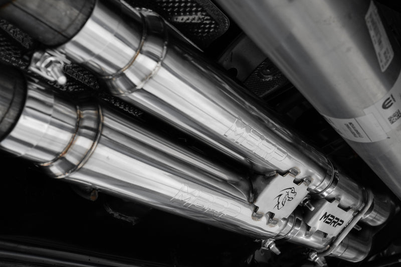 MBRP Armor Pro 3 Inch Cat Back Exhaust Dual Split Rear Exit T304 Stainless Carbon Fiber Tips Race Version | 2021-2024 Ram TRX