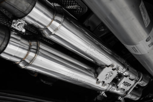 MBRP Armor Pro 3 Inch Cat Back Exhaust Dual Split Rear Exit T304 Stainless Carbon Fiber Tips Race Version | 2021-2024 Ram TRX