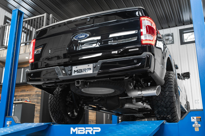 MBRP Armor Pro 4 Inch Cat Back Exhaust Single Side Exit Race Version T304 Stainless | 2021+ Ford F-150