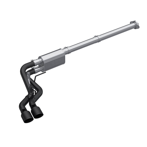MBRP Armor BLK 3 Inch Cat Back Exhaust 2.5 Inch Dual Pre-Axle Race Profile Black Coated | 2021+ Ford F-150