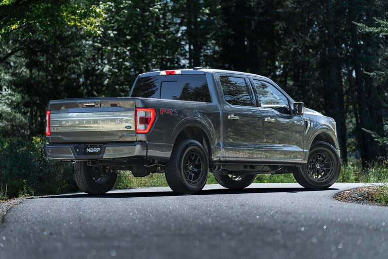 MBRP Armor BLK 3 Inch Cat Back Exhaust 2.5 Inch Dual Pre-Axle Street Profile Black Coated | 2021+ Ford F-150