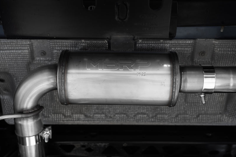 MBRP Armor Pro 3 Inch Cat Back Exhaust Single High Clearance Rear Exit Touring T304 Stainless | 2021+ Ford Bronco 2.3L/2.7L