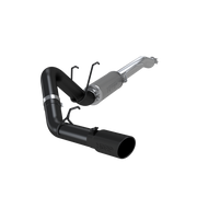 MBRP Armor BLK 4 Inch Resonator Back Exhaust Single Side Exit | 2017+ Ford F-250/F-350