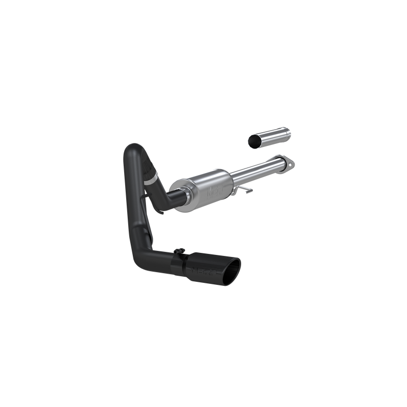 MBRP Armor BLK 3 Inch Cat Back Exhaust Single Black Coated | 2015-2020 Ford F-150 2.7L/3.5L EcoBoost