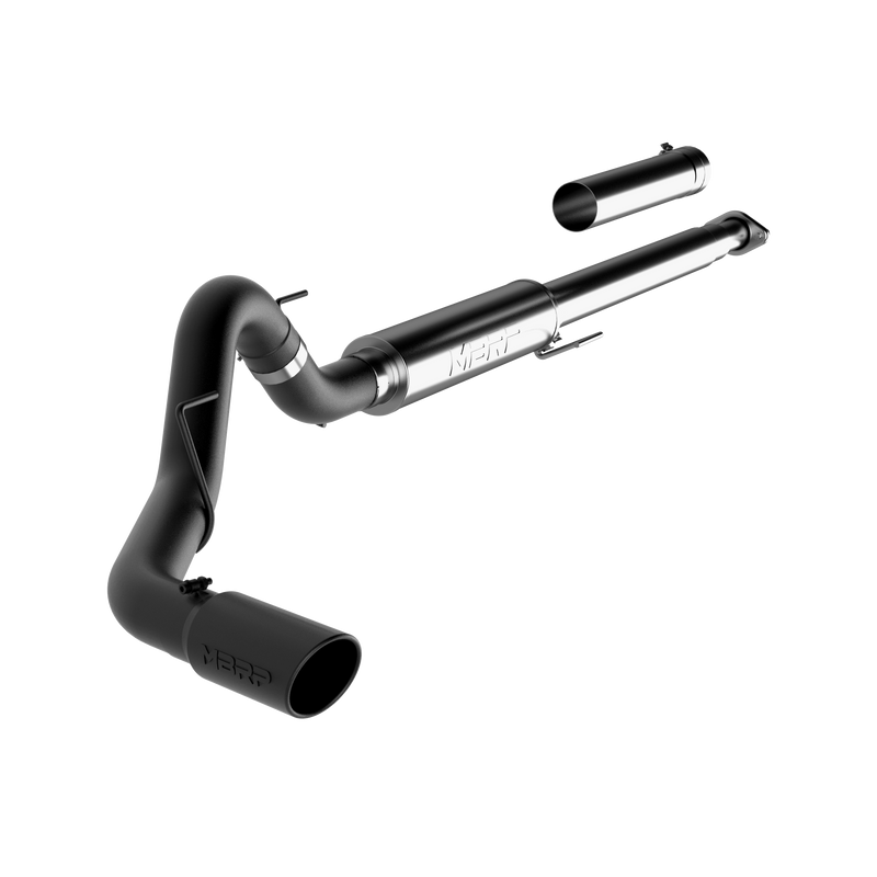 MBRP Armor BLK 4 Inch Cat Back Exhaust Single Black Coated | 2015-2020 Ford F-150 2.7L/3.5L EcoBoost