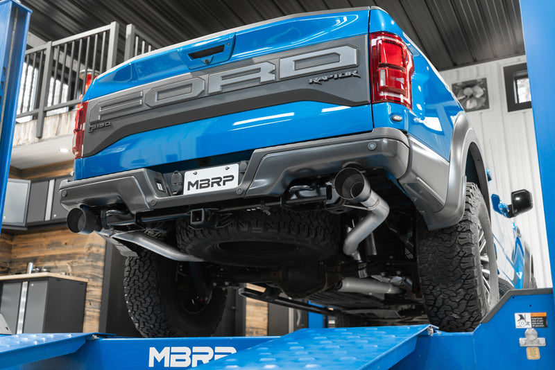 MBRP Armor Plus 3 Inch Resonator Back Exhaust Dual Rear Exit T409 Stainless | 2017-2020 Ford F-150 Raptor 3.5L EcoBoost