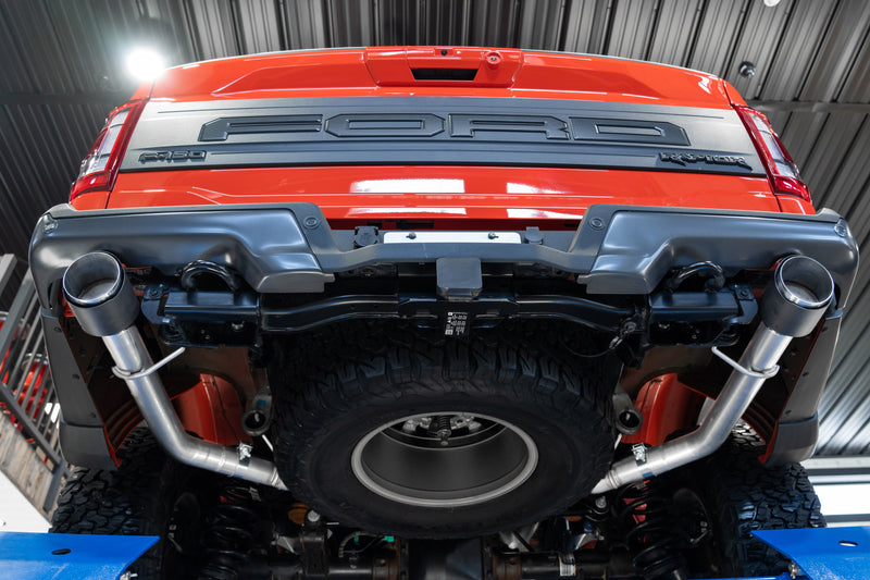 MBRP Armor Pro 3 Inch Axle Back Exhaust Dual Rear Exit T304 Stainless with Carbon Fiber Tips | 2021+ Ford F-150 Raptor 3.5L EcoBoost HO