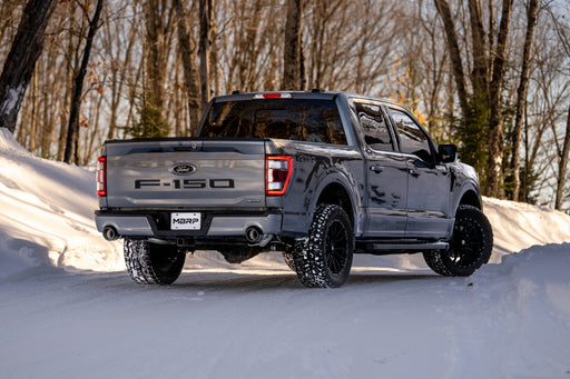 MBRP Armor BLK 3 Inch Cat Back Exhaust Dual Rear Exit Black Coated Aluminized | 2021+ Ford F-150 Tremor and 2022+ Ford F-150