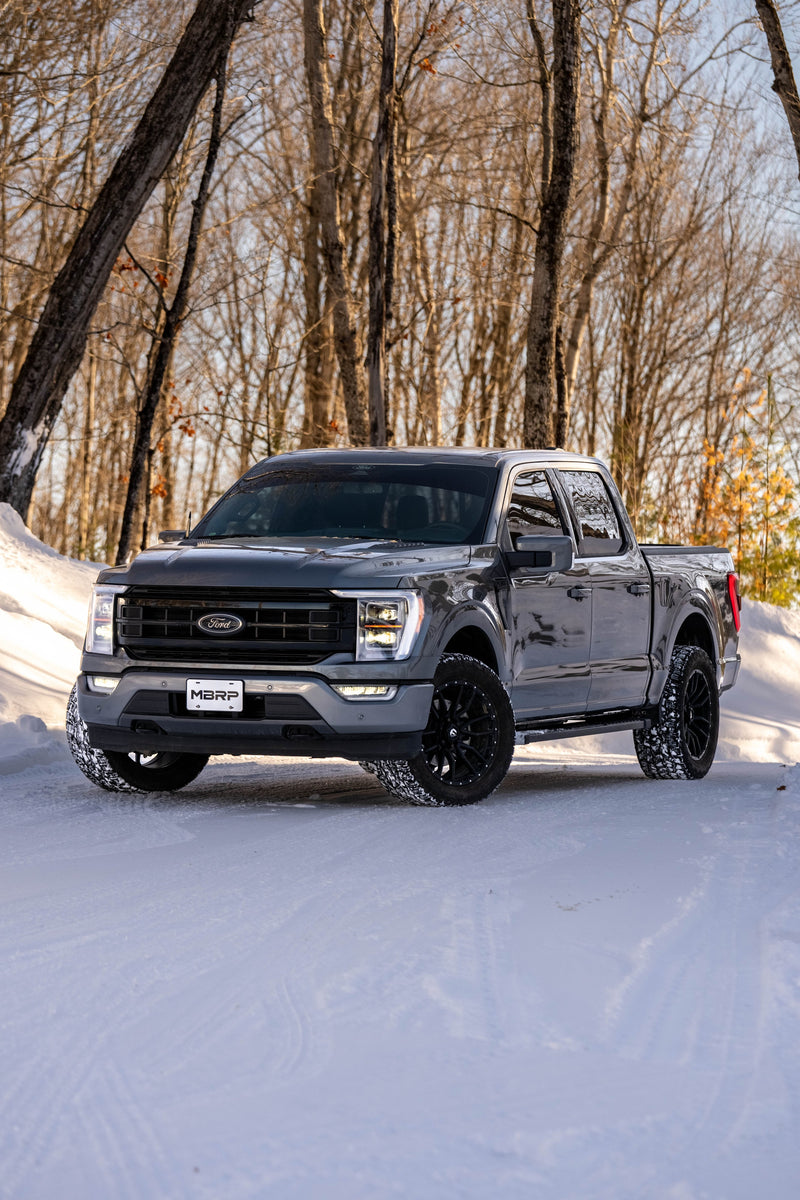 MBRP Armor BLK 3 Inch Cat Back Exhaust Dual Rear Exit Black Coated Aluminized | 2021+ Ford F-150 Tremor and 2022+ Ford F-150