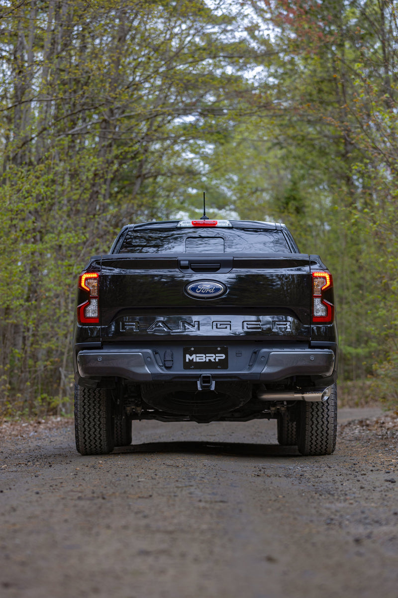 MBRP Armor Pro 3 Inch Cat Back Exhaust Single Side Exit T304 Stainless with Polished Tip | 2024 Ford Ranger 2.3L EcoBoost