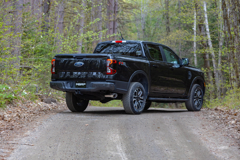 MBRP Armor BLK 3 Inch Cat Back Exhaust Single Side Exit Black Coated Aluminized with Black Tip | 2024 Ford Ranger 2.3L EcoBoost