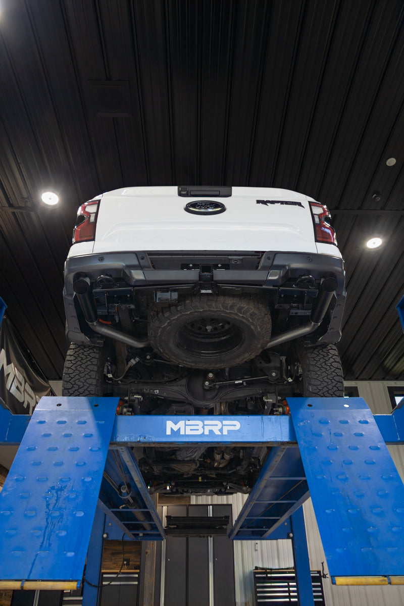 MBRP Armor BLK 3 Inch Axle Back Exhaust Dual Rear Turn Down | 2024+ Ford Ranger Raptor 3.0L EcoBoost