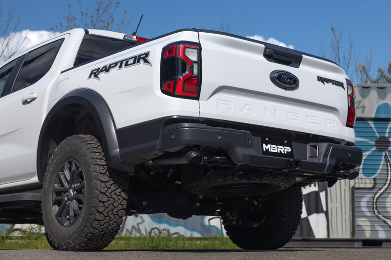 MBRP Armor BLK 3 Inch Axle Back Exhaust Dual Rear Turn Down | 2024+ Ford Ranger Raptor 3.0L EcoBoost