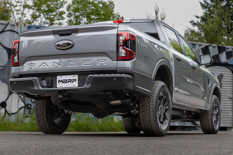 MBRP Armor BLK 2.5 Inch Cat Back Exhaust 3 Inch Single Side Rear Exit | 2024+ Ford Ranger 2.7L
