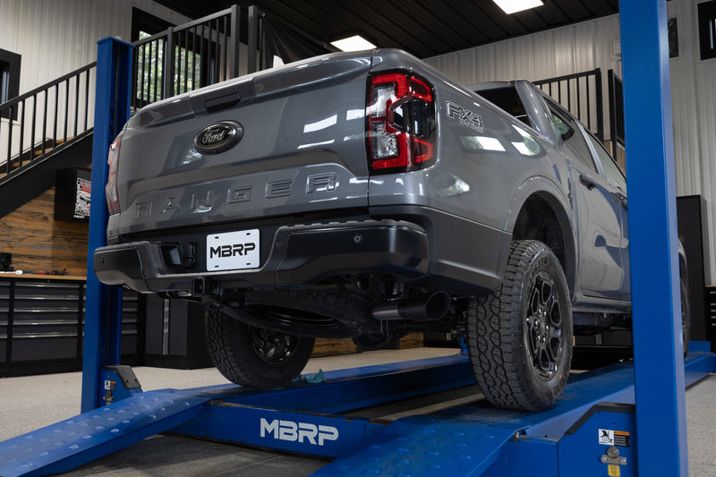MBRP Armor BLK 2.5 Inch Cat Back Exhaust 3 Inch Single Side Rear Exit | 2024+ Ford Ranger 2.7L
