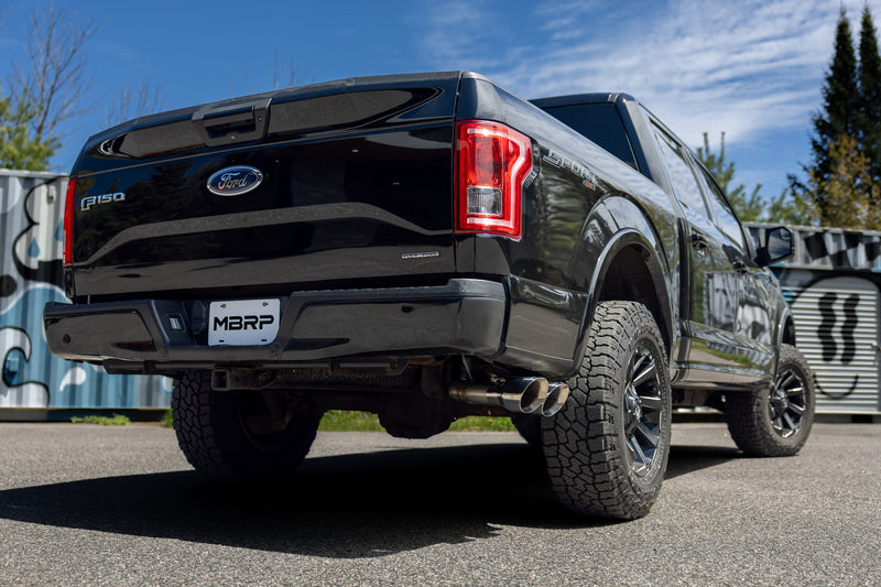 MBRP Armor Pro 3 Inch Cat Back Exhaust Passenger Side Exit with Polished Tips | 2015-2020 Ford F-150 2.7L/3.5L/5.0L