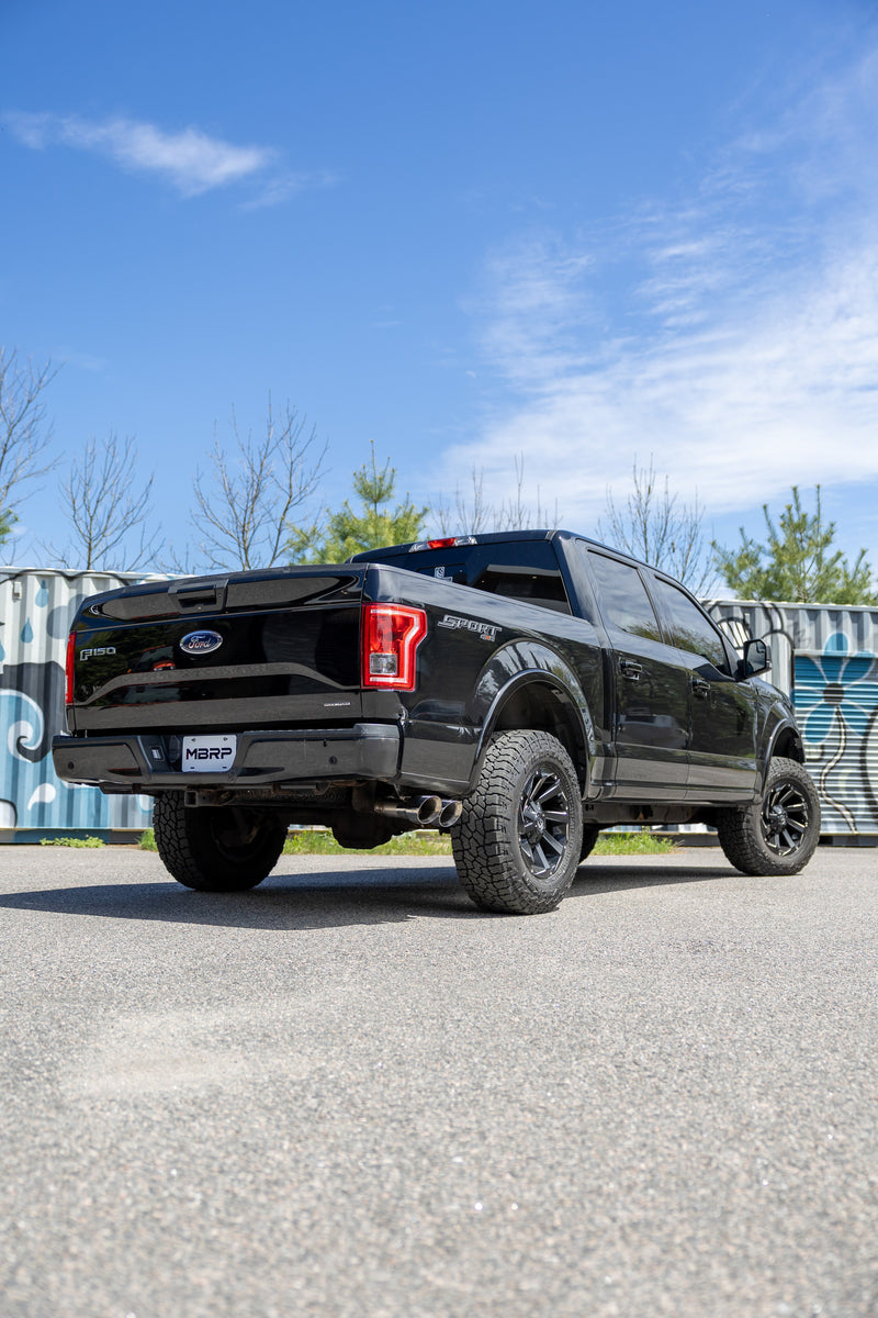 MBRP Armor Pro 3 Inch Cat Back Exhaust Passenger Side Exit with Polished Tips | 2015-2020 Ford F-150 2.7L/3.5L/5.0L
